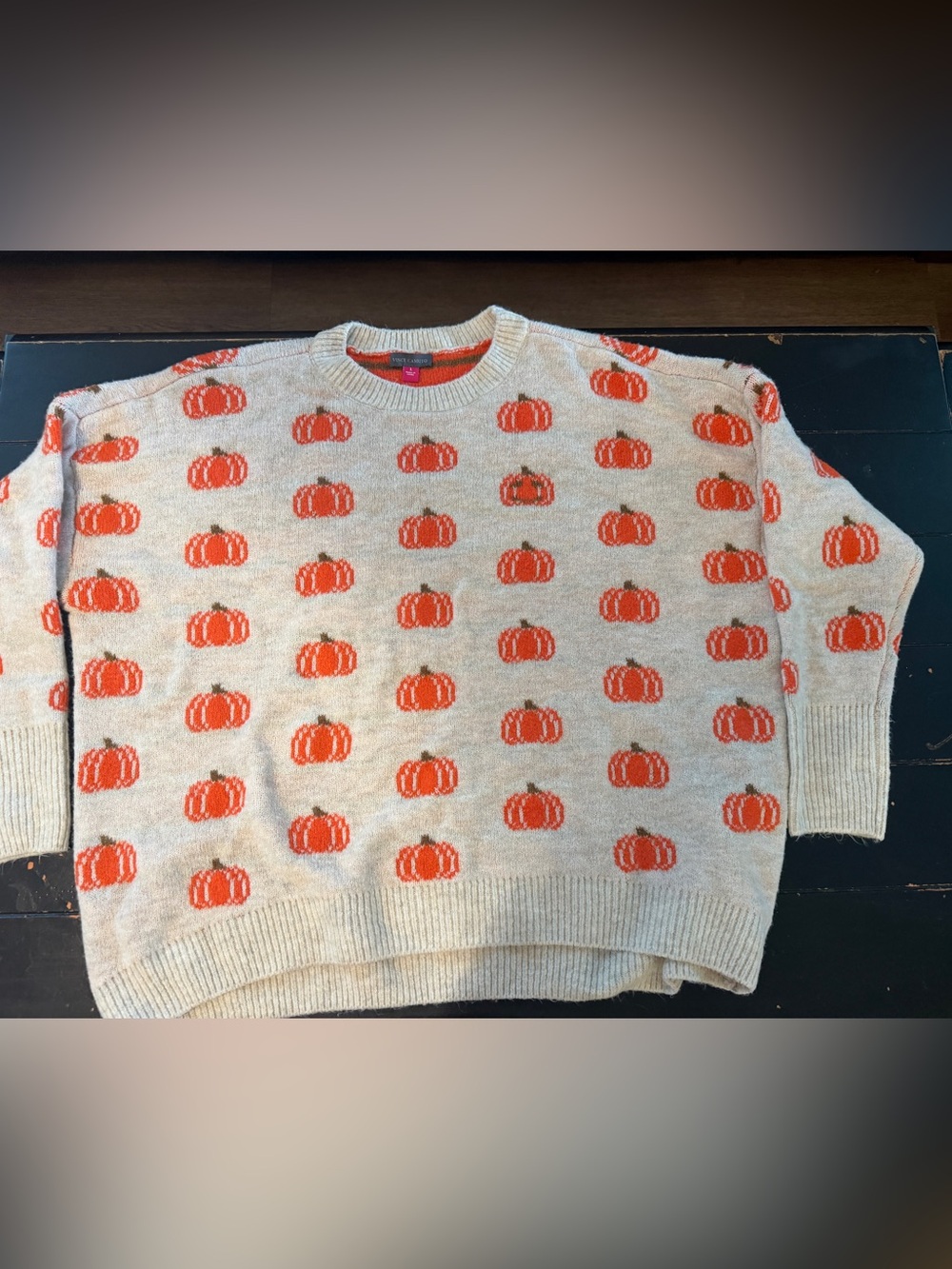 Vince Camuto Pumpkin Sweater – Women’s Large – Fall Thanksgiving